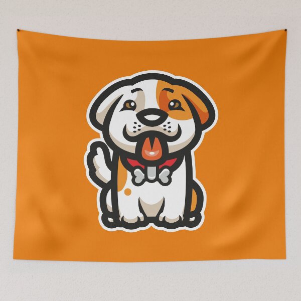 Item preview, Cute Puppy with Bone Collar – Adorable Dog Cartoon Design designed and sold by MerlinWear.