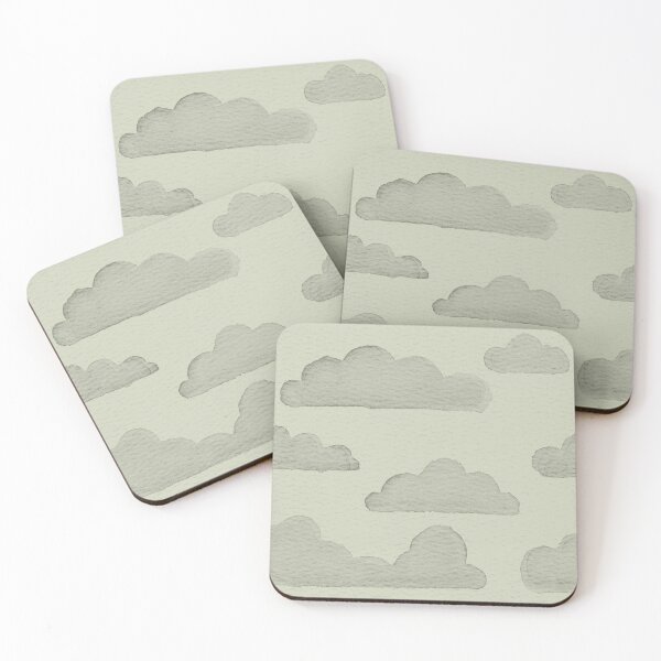 Item preview, Dreamtime Clouds Watercolor Pattern - Tea + Sage designed and sold by Irene Estelle.