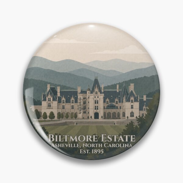 Item preview, Biltmore Estate Asheville North Carolina | Historic Mansion Blue Ridge Mountains Travel Art designed and sold by SimplyJasper.