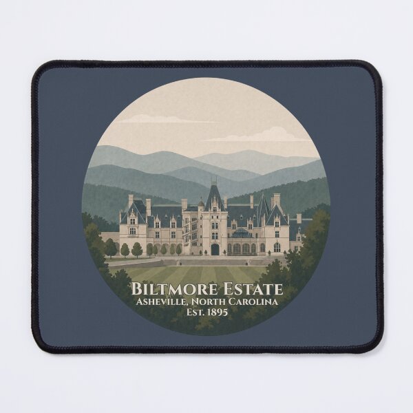 Item preview, Biltmore Estate Asheville North Carolina | Historic Mansion Blue Ridge Mountains Travel Art designed and sold by SimplyJasper.