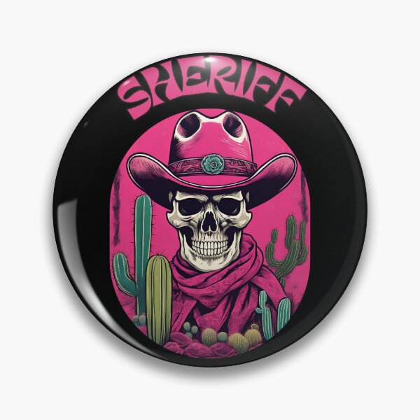 Item preview, skull sheriff designed and sold by wildforcedesign.
