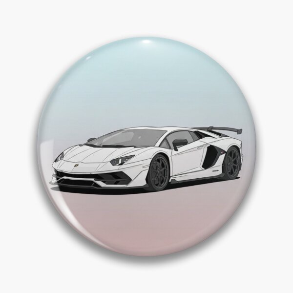Item preview, Lamborghini Aventador SVJ White Supercar Retro Polaroid Art designed and sold by Motorline44.