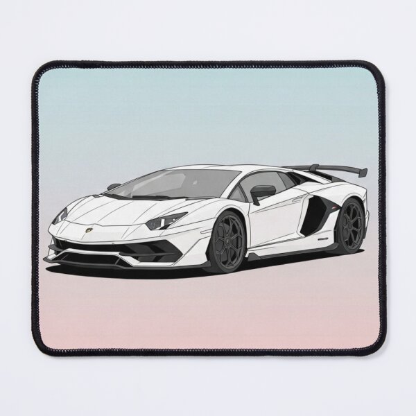 Item preview, Lamborghini Aventador SVJ White Supercar Retro Polaroid Art designed and sold by Motorline44.
