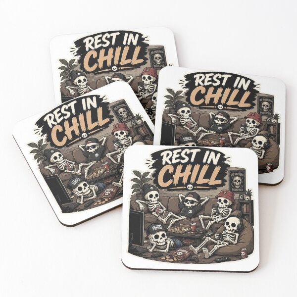Item preview, Funny Dead Tired Skeletons Taking It Easy designed and sold by LOLKart.