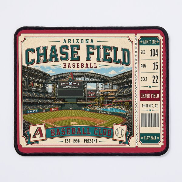 Item preview, Arizona Chase Field Vintage Ticket Shirt Pool Design Baseball Retro Phoenix Stadium Art designed and sold by GhostDawgs.