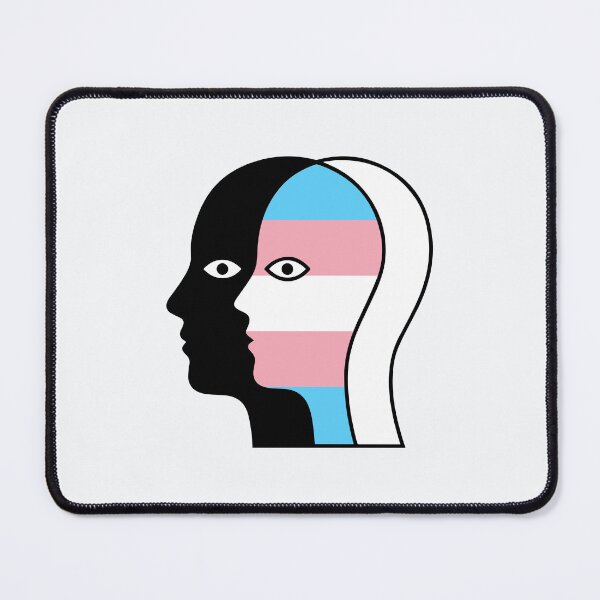 Item preview, Abstract Overlapping Faces - Trans Pride Flag Line Art Illustration designed and sold by Cannaxes Studio.