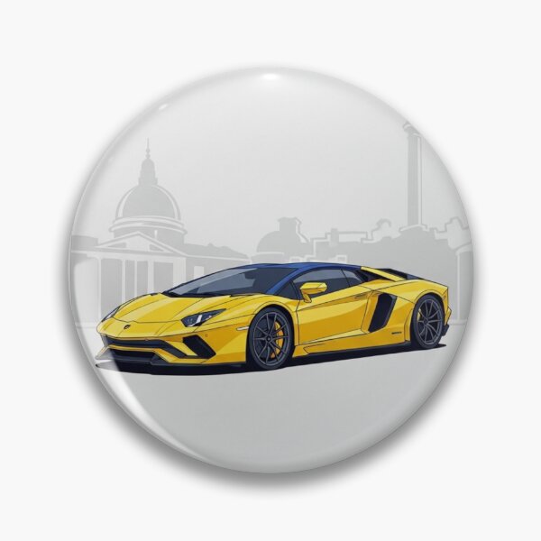 Item preview, Lamborghini Aventador Ultimae Yellow Supercar Retro Polaroid Art designed and sold by Motorline44.