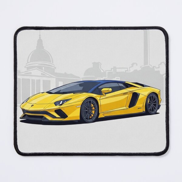 Item preview, Lamborghini Aventador Ultimae Yellow Supercar Retro Polaroid Art designed and sold by Motorline44.