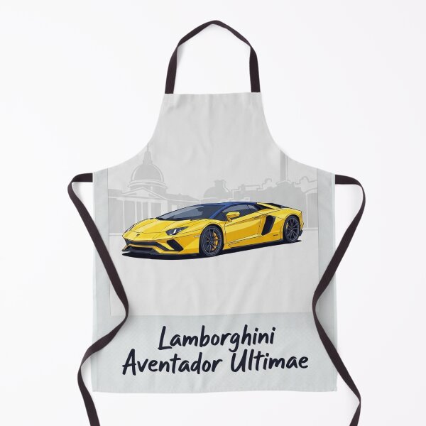 Item preview, Lamborghini Aventador Ultimae Yellow Supercar Retro Polaroid Art designed and sold by Motorline44.