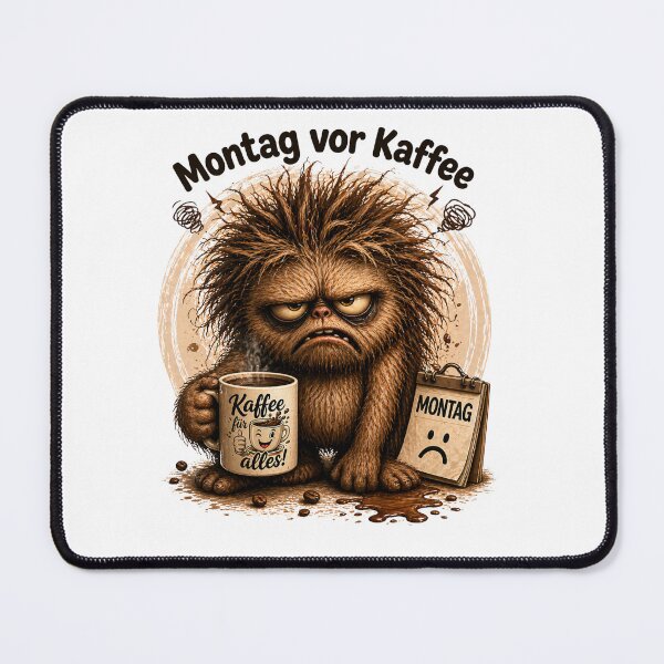 Item preview, The Coffee Monster Monday before coffee designed and sold by NeedfulThingsOb.