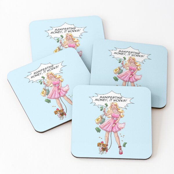 Item preview, Manifesting Money Pink Aesthetic Comic Art designed and sold by TeamLouOfficial.