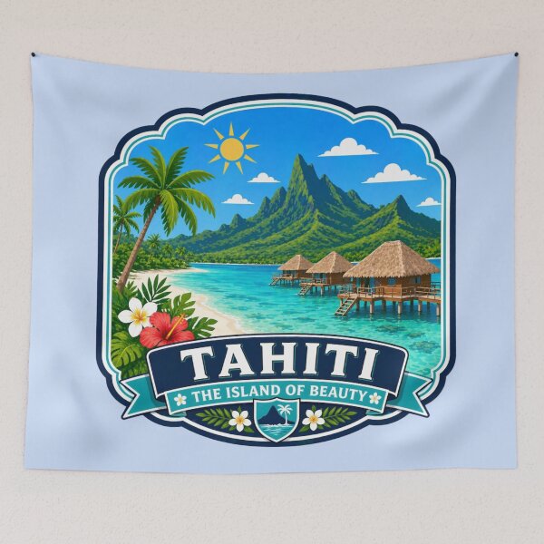 Item preview, Tahiti - The Island of Beauty  designed and sold by Myra365Art.