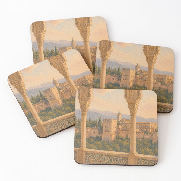 Item preview, Alhambra Granada Watercolor Poster, Moorish Architecture Art, Spain Palace View, Andalusia Travel Wall Art, Vintage Print designed and sold by Art-Selling.