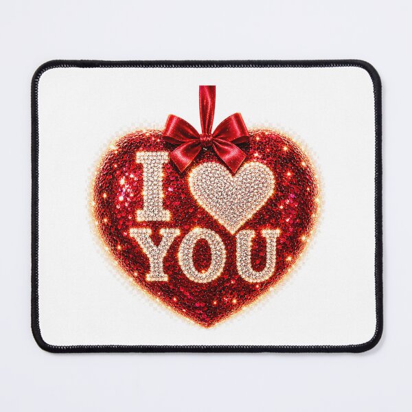 Item preview, I Love You Sequin Heart | Romantic Valentine Gift Design designed and sold by Nazanin2050.