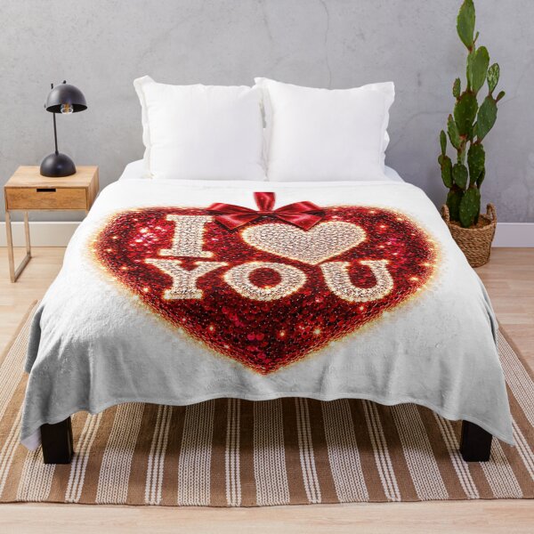 Item preview, I Love You Sequin Heart | Romantic Valentine Gift Design designed and sold by Nazanin2050.