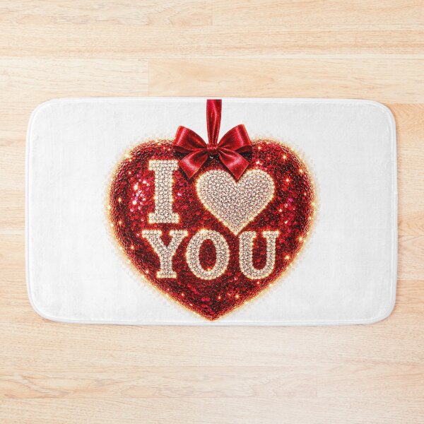 Item preview, I Love You Sequin Heart | Romantic Valentine Gift Design designed and sold by Nazanin2050.