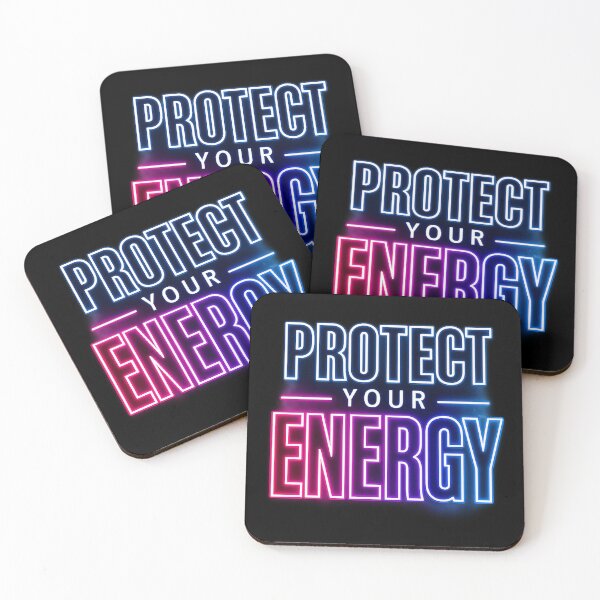 Item preview, Protect Your Energy Neon Aesthetic Typography Design designed and sold by astersgraphics.