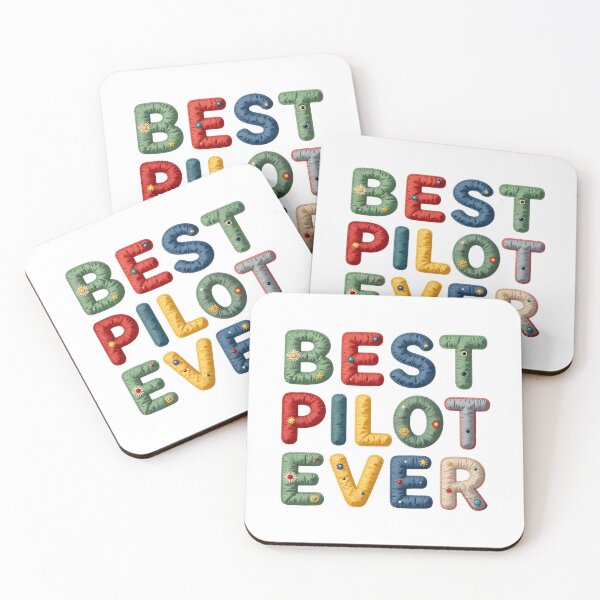 Item preview, BEST PILOT EVER - IN FAUX LETTERING designed and sold by AlexOBrienArt.