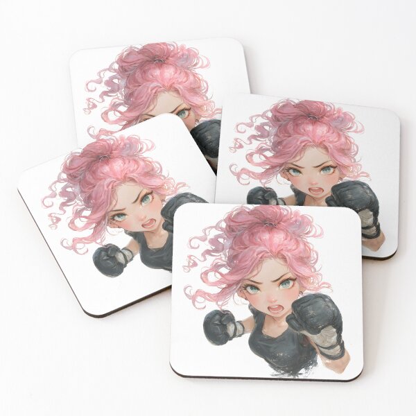 Item preview, Pink Hair Don't Care — Anime Boxing Girl designed and sold by Mrokar.