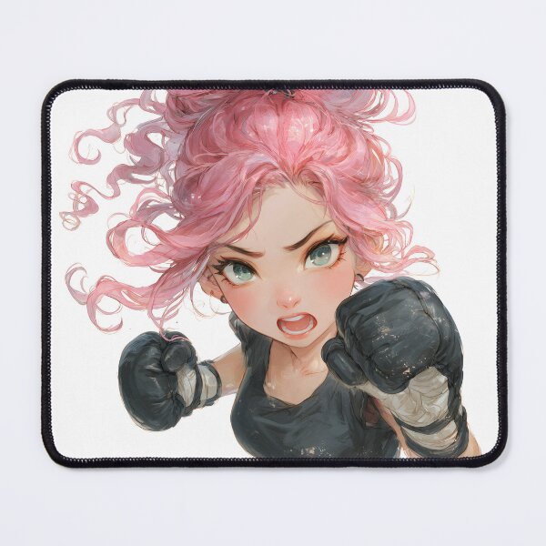 Item preview, Pink Hair Don't Care — Anime Boxing Girl designed and sold by Mrokar.