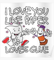 Paper Loves Glue Poster