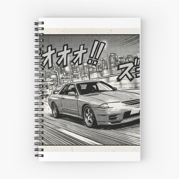 Item preview, JDM Retro Manga Style Night Street Racing Skyline Drift Art designed and sold by Krfto.