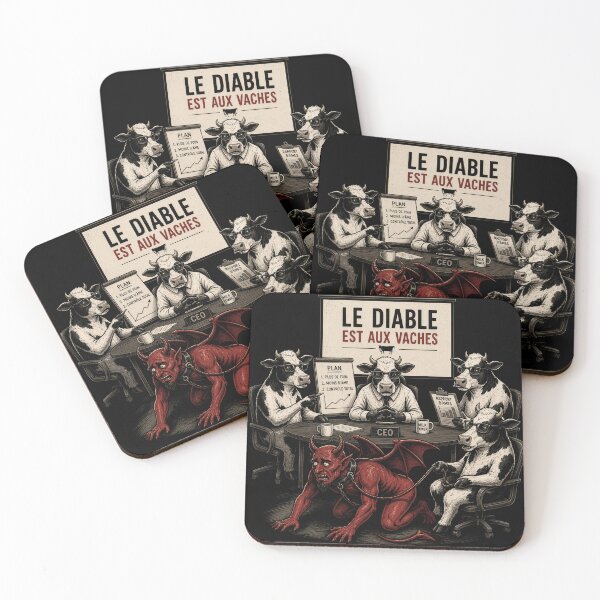 Item preview, The devil is in the cows - Dark Quebec humor designed and sold by WLFCo.