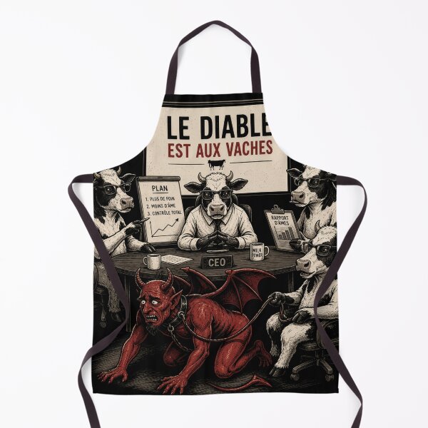 Item preview, The devil is in the cows - Dark Quebec humor designed and sold by WLFCo.