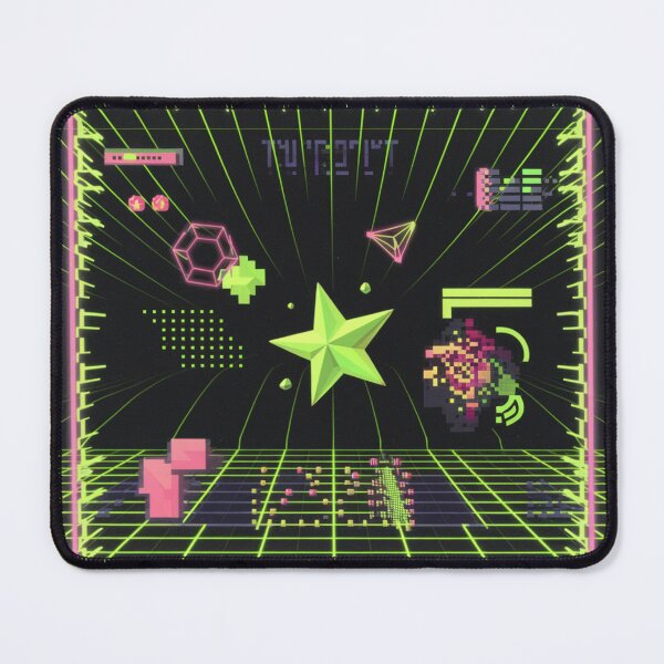 Item preview, Retro Arcade Neon Grid Pixel 80s Gaming Art designed and sold by PixelDrift21.