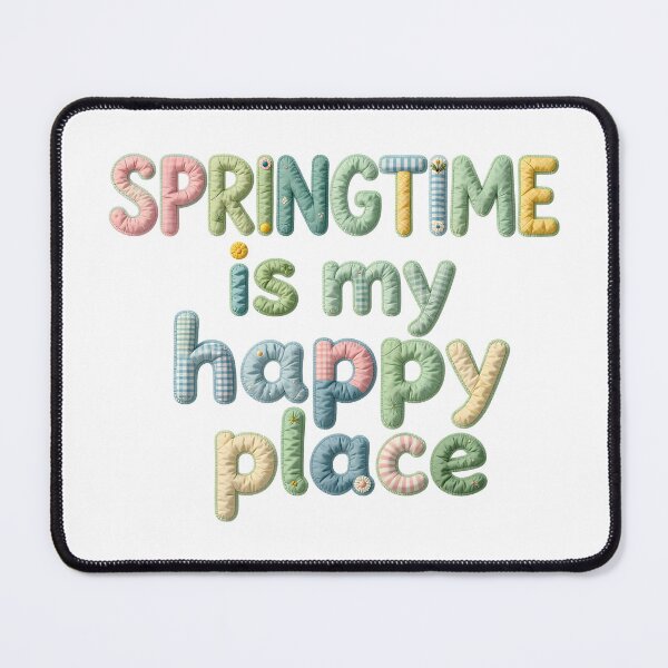 Item preview, SPRINGTIME IS MY HAPPY PLACE - IN PASTEL FAUX LETTERING designed and sold by AlexOBrienArt.