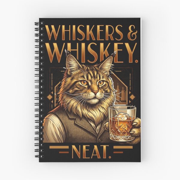 Item preview, Whiskers and Whiskey Neat Dapper Cat Art Deco Design designed and sold by phonein2584.