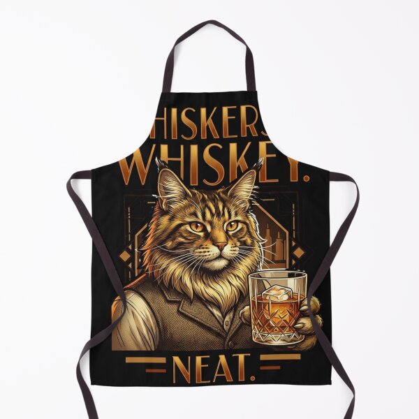 Item preview, Whiskers and Whiskey Neat Dapper Cat Art Deco Design designed and sold by phonein2584.
