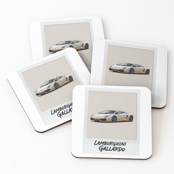 Item preview, Lamborghini Gallardo Two-Tone Supercar Retro Polaroid Art designed and sold by Motorline44.