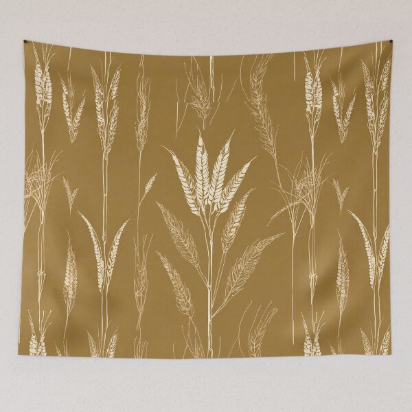 Item preview, Minimal Wheat Pattern | Modern Agriculture Aesthetic Botanical Design designed and sold by Anicoa.