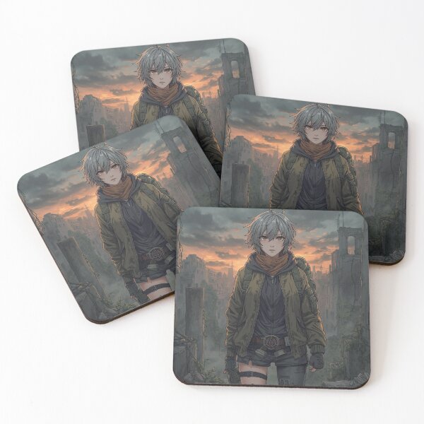 Item preview, Anime Girl Survivor in Post-Apocalyptic City Ruins designed and sold by INDEEDME.