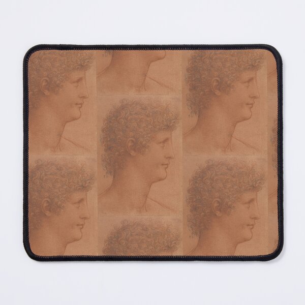 Item preview, The Head of a Youth by Leonardo da Vinci Renaissance Portrait Drawing Print designed and sold by artofuniverse.