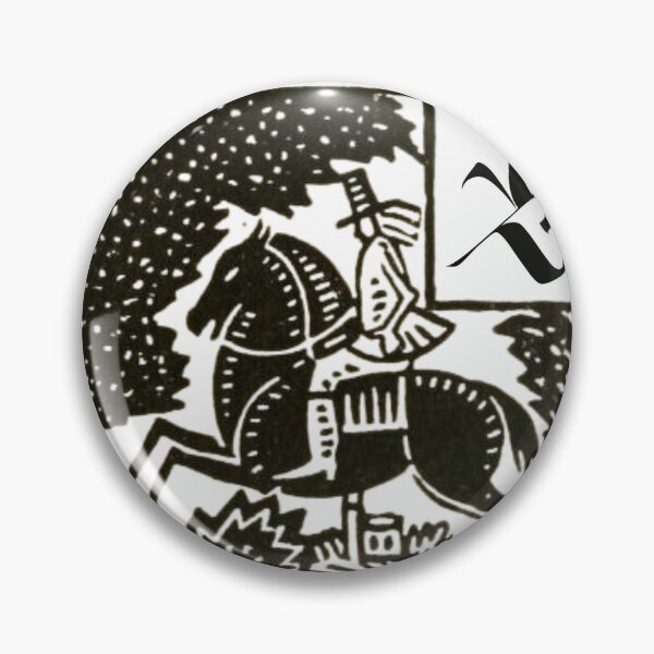 Item preview, Cavalier — Medieval Horseman Dark Woodcut Print designed and sold by LouDSarG.