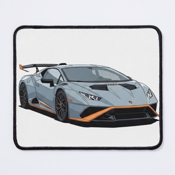 Item preview, Lamborghini Huracan STO Grey and Orange Supercar Retro Polaroid Art designed and sold by Motorline44.