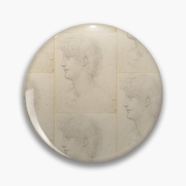 Item preview, The Head of a Youth by Leonardo da Vinci Renaissance Profile Drawing Print designed and sold by artofuniverse.
