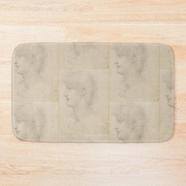 Item preview, The Head of a Youth by Leonardo da Vinci Renaissance Profile Drawing Print designed and sold by artofuniverse.