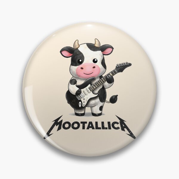 Item preview, Cute Cow Guitar Heavy Metal Cartoon Tee Mootallica designed and sold by Fanverse Merchandise.