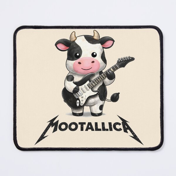 Item preview, Cute Cow Guitar Heavy Metal Cartoon Tee Mootallica designed and sold by Fanverse Merchandise.
