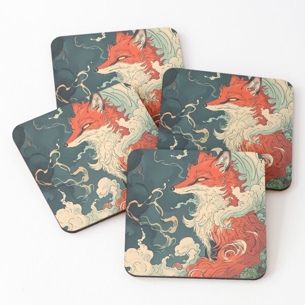 Item preview, mystical fire fox in clouds designed and sold by PRINTATSTUDIO.
