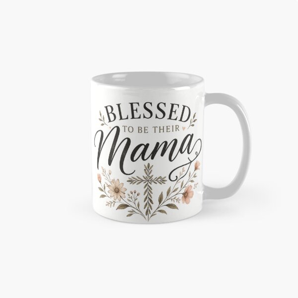 Item preview, Blessed to be their Mama - Floral Botanical Christian Mothers  designed and sold by Blood Washed Apparel.