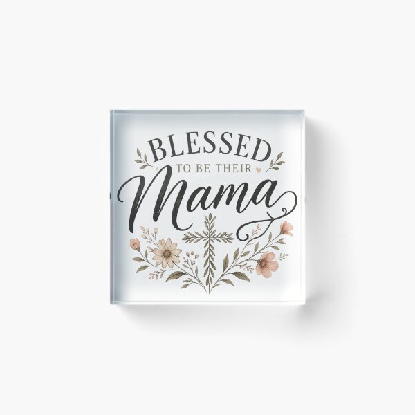Item preview, Blessed to be their Mama - Floral Botanical Christian Mothers  designed and sold by Blood Washed Apparel.