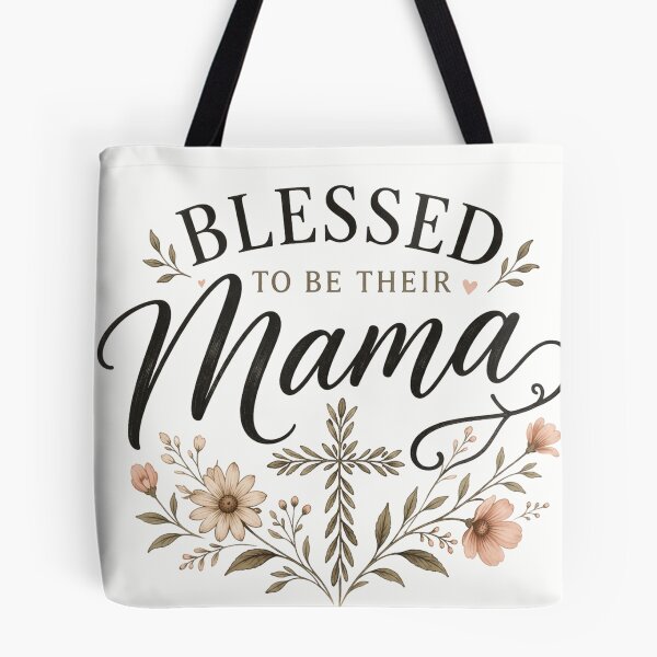 Item preview, Blessed to be their Mama - Floral Botanical Christian Mothers  designed and sold by Blood Washed Apparel.