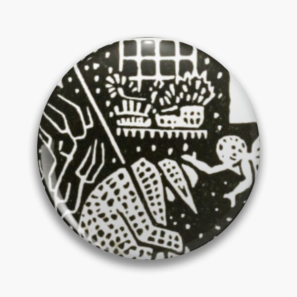 Item preview, Garde — Armored Medieval Spearman Dark Woodcut Tile designed and sold by LouDSarG.