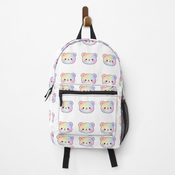 Item preview, Cute Rainbow Pastel Kawaii Bear Face Illustration designed and sold by Owcomm.