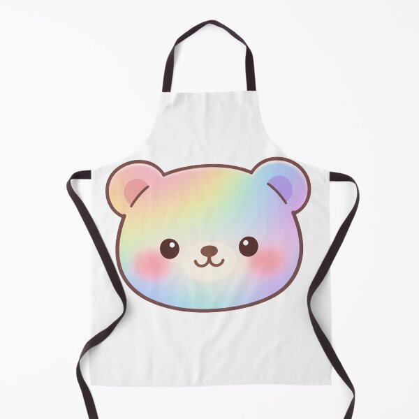 Artikelvorschau, Niedliche Regenbogen-Pastell-Kawaii-Bärengesicht-Illustration entworfen und verkauft von Owcomm.