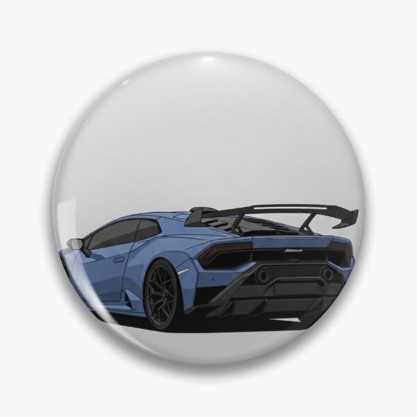 Item preview, Lamborghini Huracan Blue Supercar Rear View Retro Polaroid Art designed and sold by Motorline44.